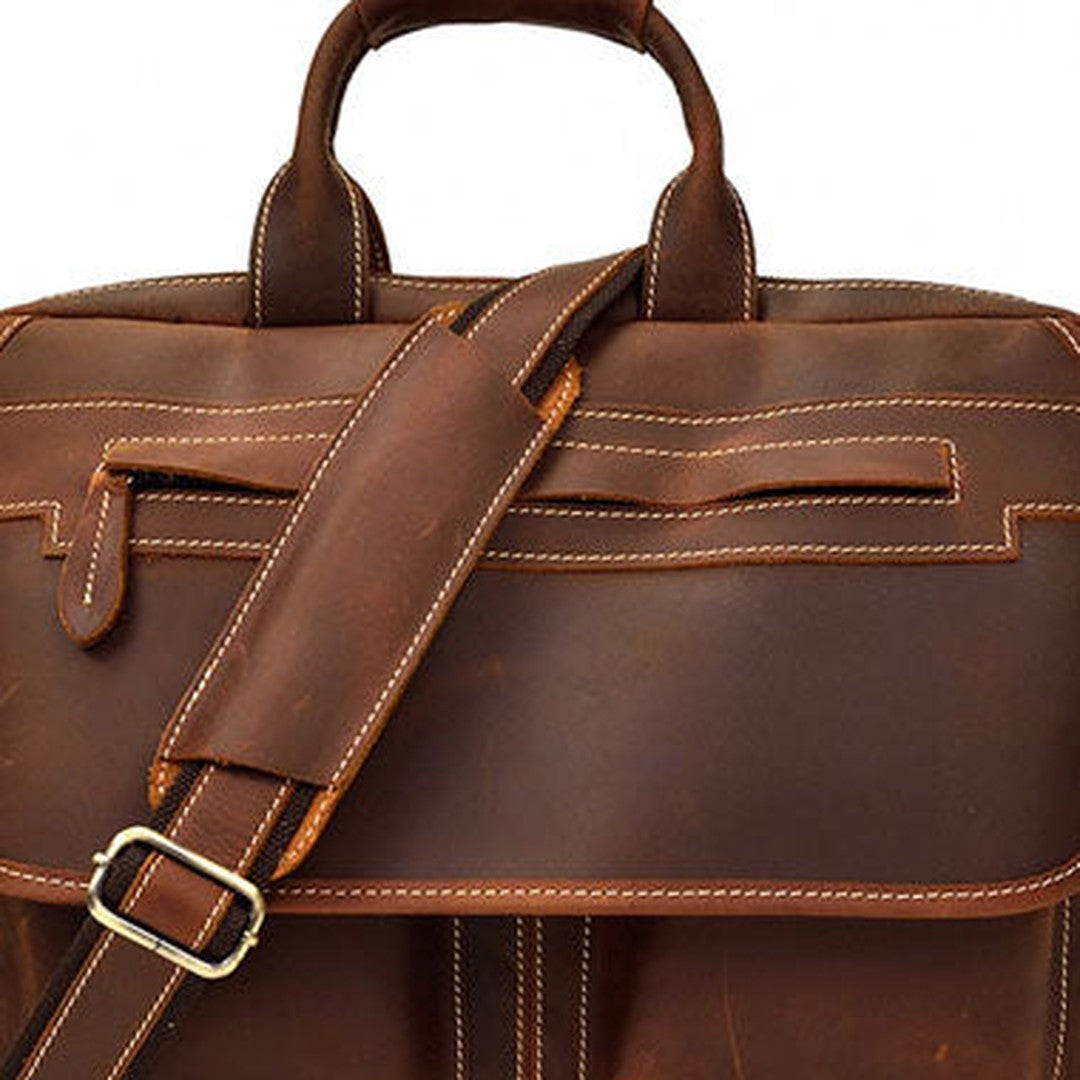 Genuine Leather Messenger Bag Cool Chest Bag Crossbody Bag Travel Bag Hiking Bag for men