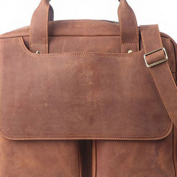 GENUINE LEATHER MENS COOL MESSENGER BAG BRIEFCASE WORK BAG BUSINESS BAG FOR MEN