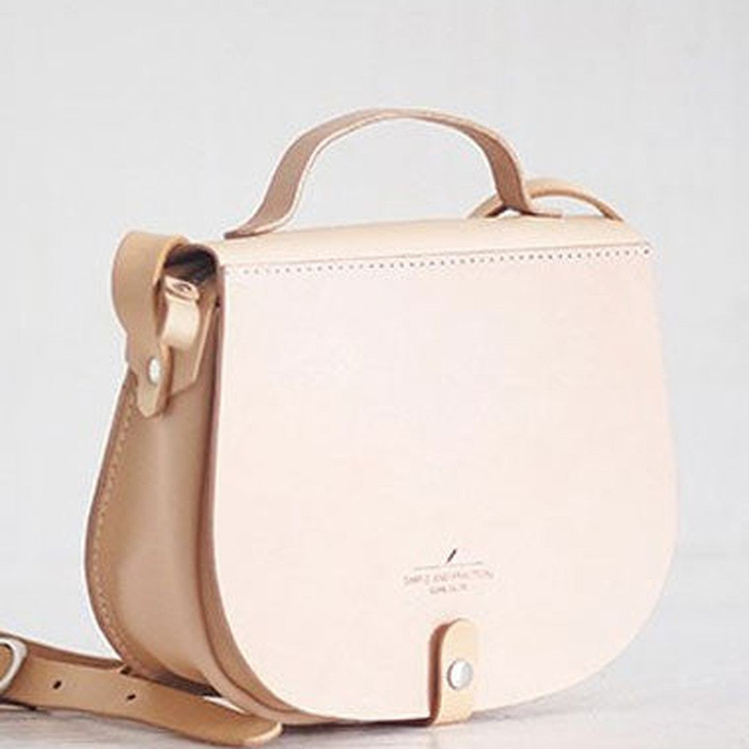 Handmade Womens Leather Saddle Shoulder Bag Purse Crossbody Bag for Women