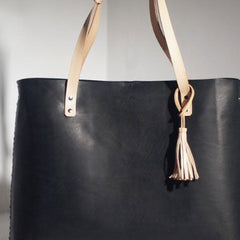 Handmade Leather handbag tote purse shoulder bag for shopper bag