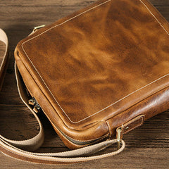 Handmade leather men messenger large vintage shoulder laptop bag vintage bag