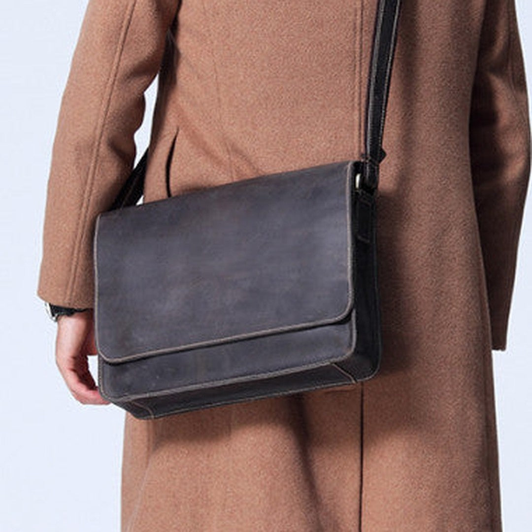 Handmade leather men satchel bag messenger large vintage shoulder laptop bag vintage bag