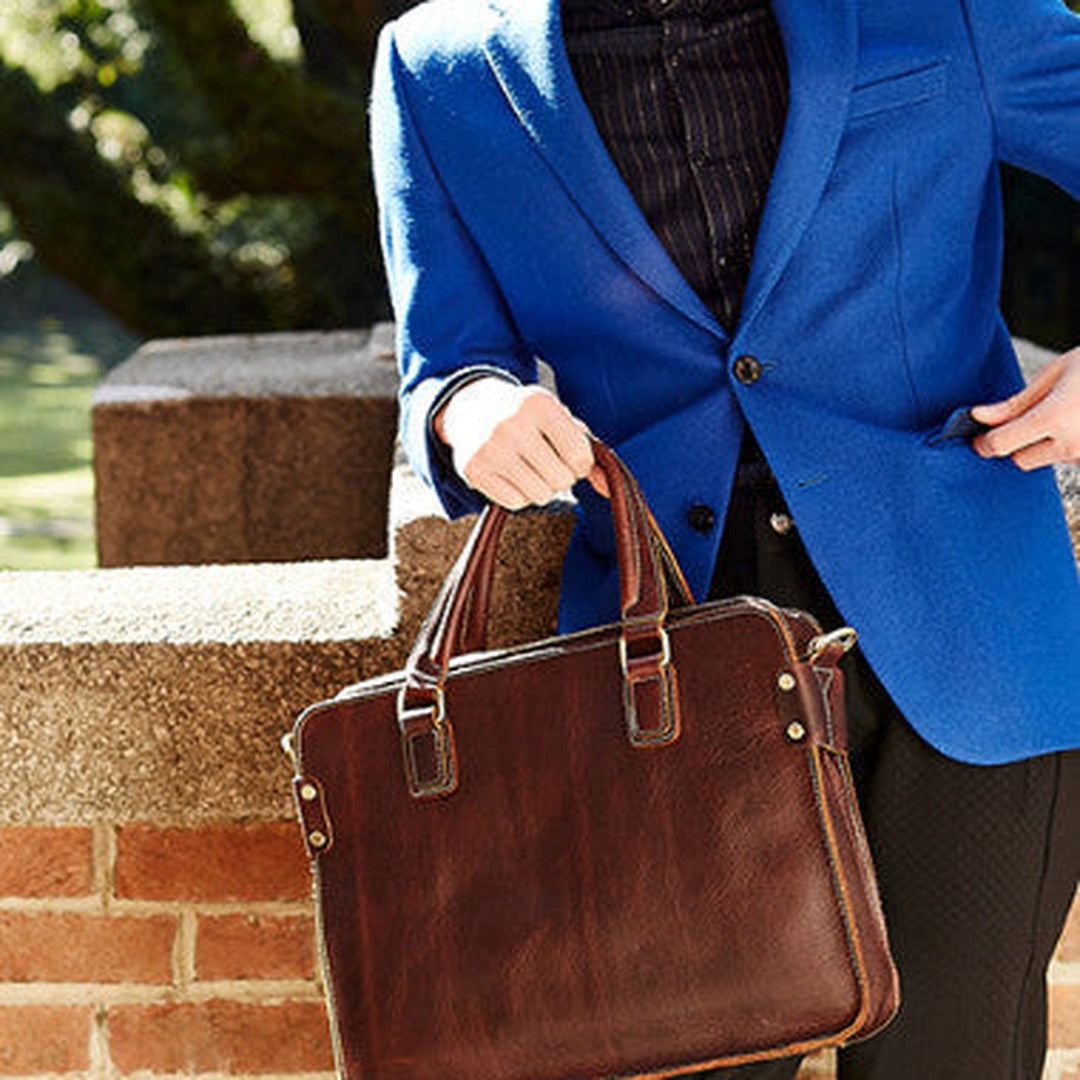 Cool Leather mens Briefcase Vintage Business Briefcase laptop Briefcase for Men