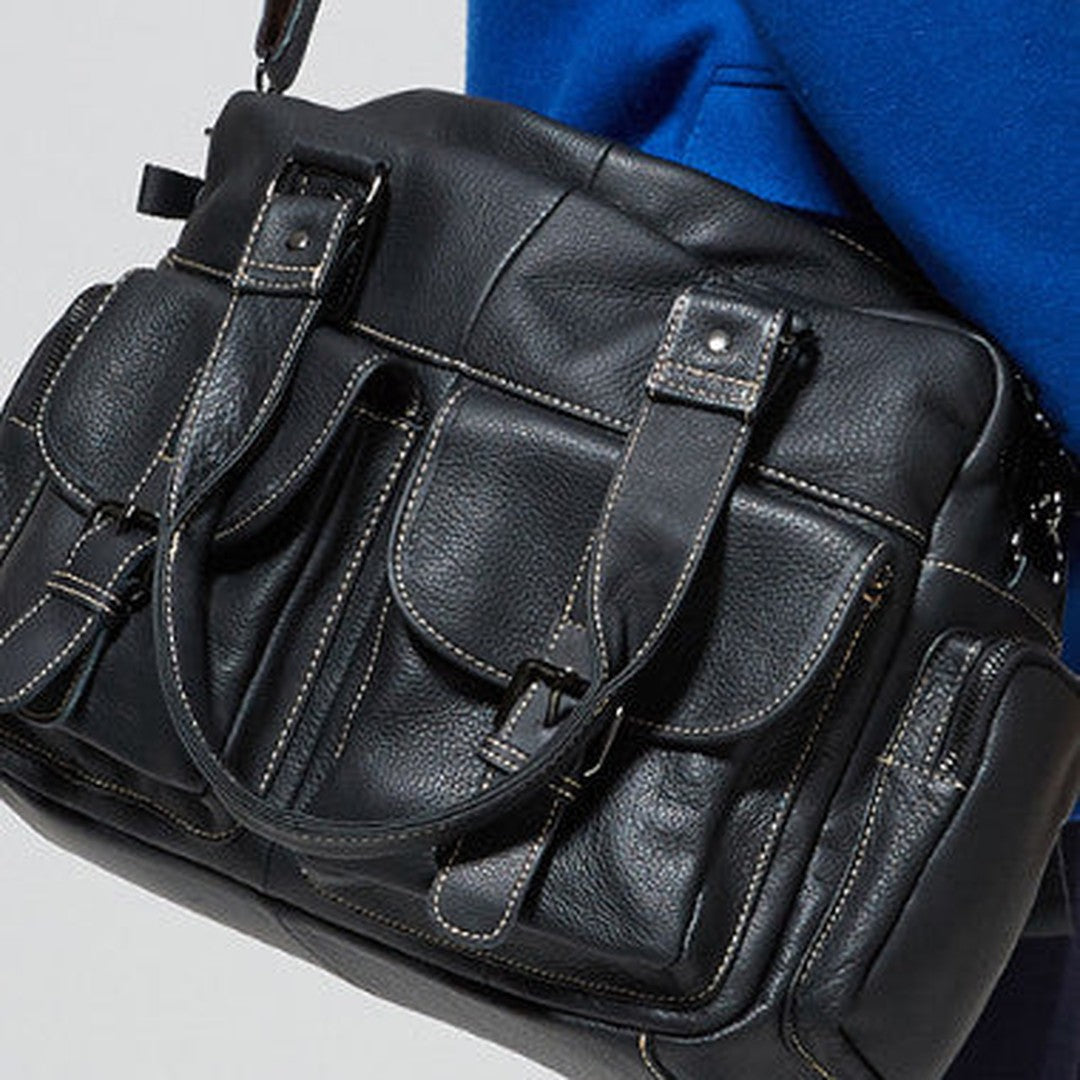 Handmade leather men messenger large vintage shoulder laptop bag vintage bag