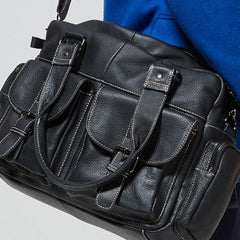 Handmade leather men messenger large vintage shoulder laptop bag vintage bag