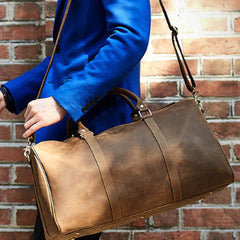 Vintage Leather men Travel Bag Duffle Bag Weekender Bag Overnight Bag shoulder bag