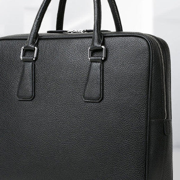 Leather mens Briefcase messenger Business Bag shoulder laptop bag