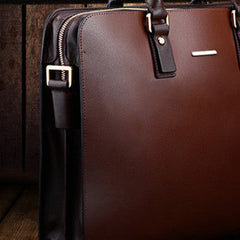Fashion leather men Briefcase shoulder bag laptop bag work bag business bag