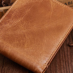 Genuine Leather Mens Wallet Cool billfold Slim Bifold Wallet Card Coin Holder Wallet Purse for Mens