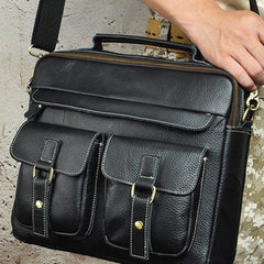 Genuine Leather Messenger Bag Briefcase Bag Cross Body Cool Chest Bag Travel Bag Hiking Bag For Men
