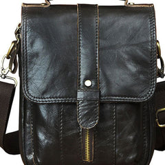 Genuine Leather Messenger Bag Cross Body Cool Chest Bag Sling Bag Travel Bag Hiking Bag For Men
