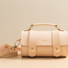 Handmade women shoulder leather bag crossbody phone bag small bag bucket bag