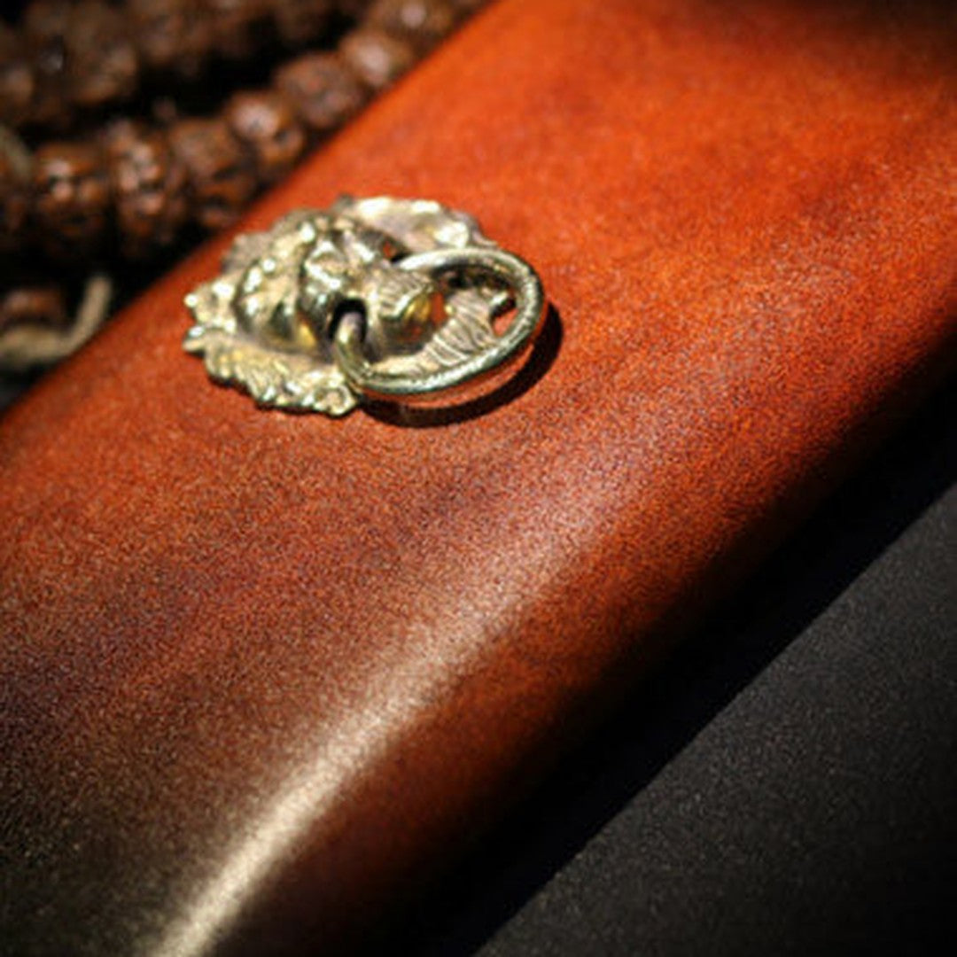 Handmade long wallet leather men Caramel clutch vintage wallet for men