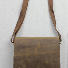 Handmade leather men Briefcase messenger Brown Black shoulder bag vintage bag for him