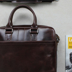 Vintage leather men Briefcase coffee shoulder laptop Briefcase vintage Briefcase