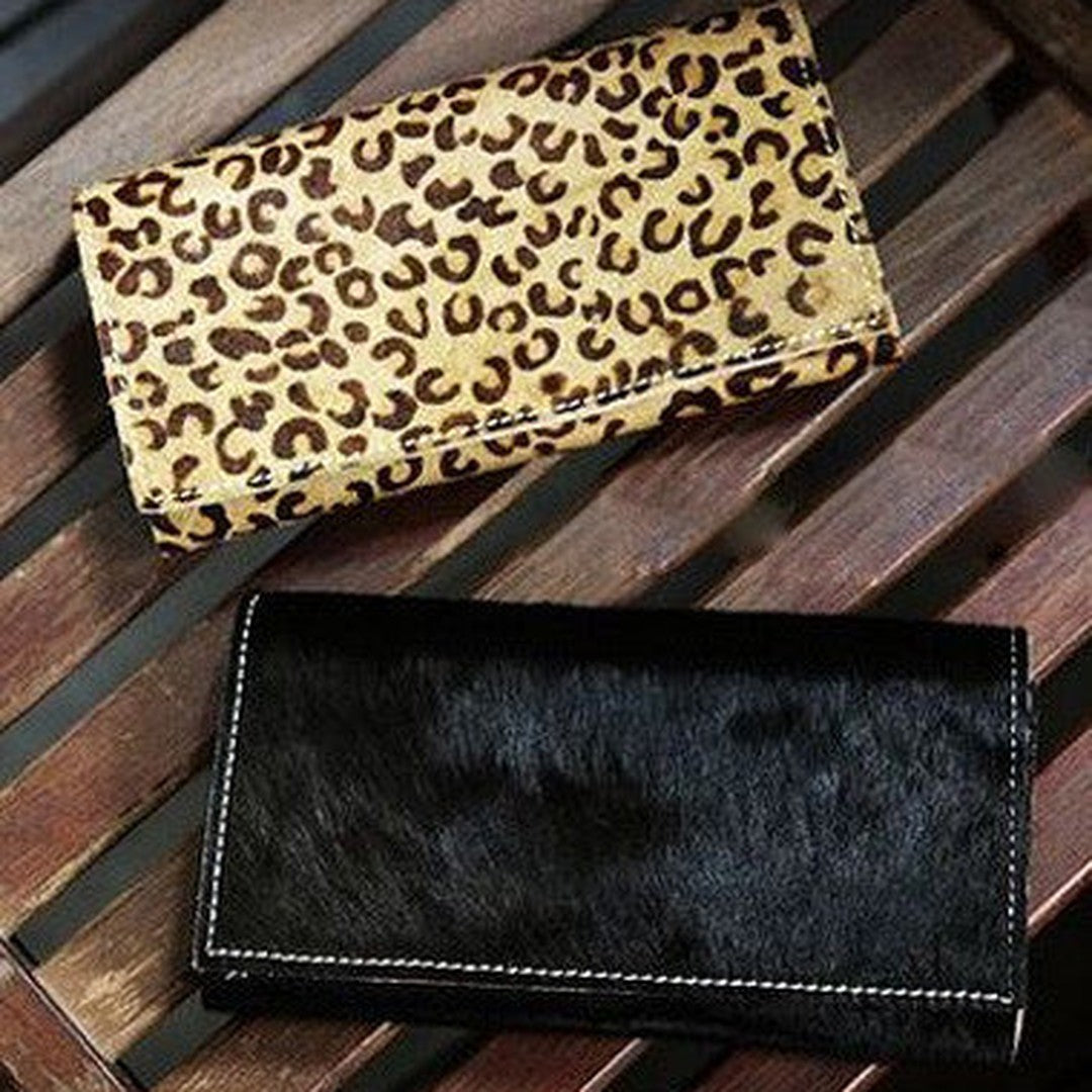 Handmade fashion modern leopard cilice leather long wallet clutch for women/lady girl