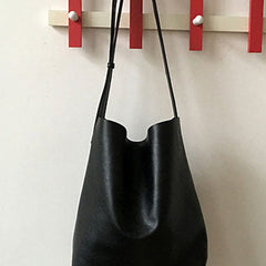 Black Stylish Cute Leather Tote Bag Shoulder Bag Crossbody Tote For Women