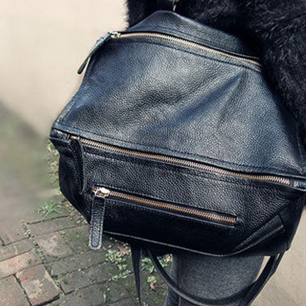 Handmade Leather Handbag Locomotive Motorcycle Models Leather Shoulder Bag For Women
