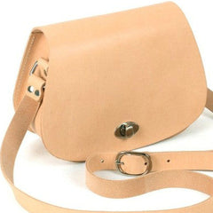 Handmade vintage rustic leather crossbody Shoulder saddle Bag for girl women lady