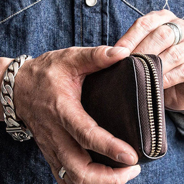 Genuine leather billfold wallet leather men billfold vintage wallet for men