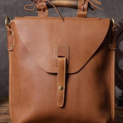 Vintage leather mens Small Messenger bag Shoulder Laptop bag Briefcases