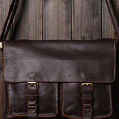 Cool leather mens messenger Bag Vintage shoulder bags vintage laptop bag