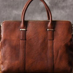 Vintage Cool leather mens Briefcase Business Briefcase laptop Briefcases for Men