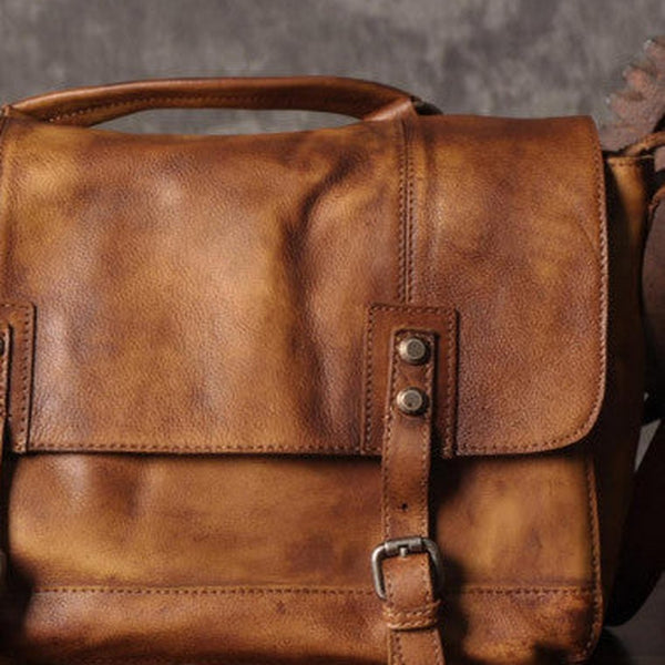 Handmade leather men messenger Bag Cool Shoulder Bags Travel Messenger Bags