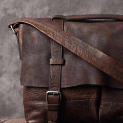 Handmade leather men Vintage messenger bag vintage Cool Shoulder bag for Men