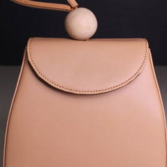 Genuine leather clutch handbag beige clutch purse Wristlet bag women