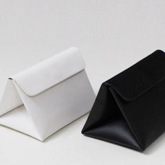 Leather Women Clutch bag shoulder bag triangle black white for leather crossbody bag
