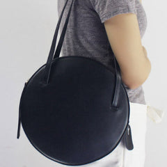 Genuine Leather round bag shoulder bag purse for women leather backpack