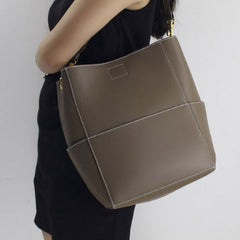 Genuine Leather handbag shoulder bag brown tote for women leather shopper bag
