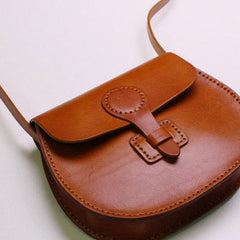 Handmade Leather satchel bag shoulder bag black coffee yellow for women leather crossbody bag