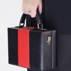 Genuine Leather Cube bag shoulder bag small suitcase for women leather crossbody bag
