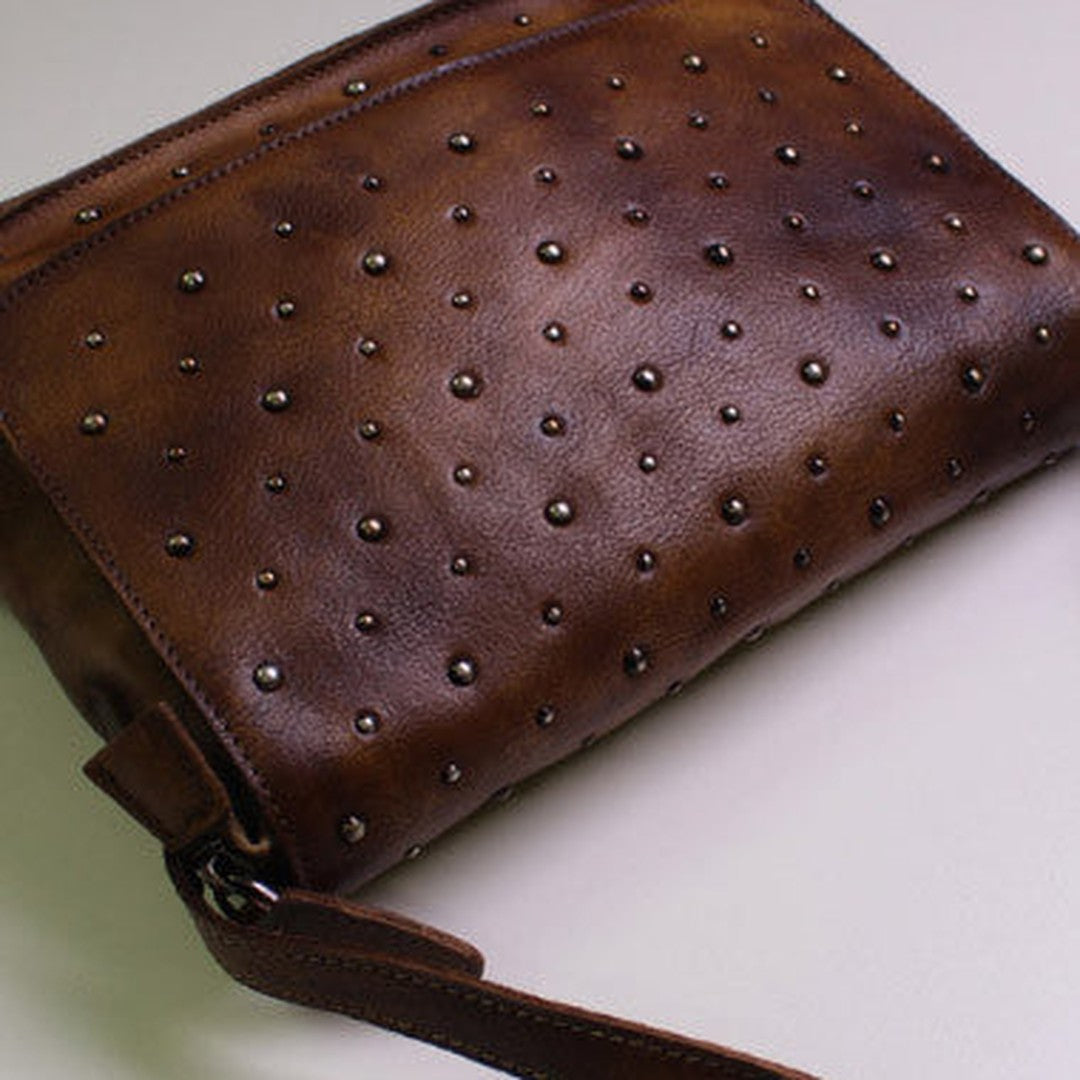 Genuine Leather shoulder bag messenger bag rivet for women leather crossbody bag