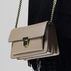 Genuine Leather handbag shoulder bag black red for women leather crossbody bag