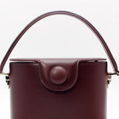Genuine Leather Doctor Bag Bucket Bag Handbag Shoulder Bag for Women Leather Crossbody Bag