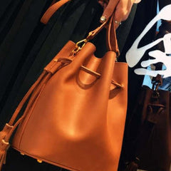 Genuine Leather Bucket Bag Purse Bag Shoulder Bag for Women Leather Crossbody Bag