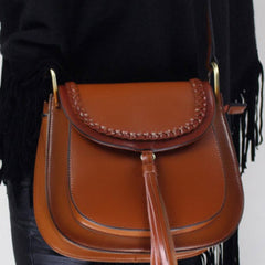 Genuine Leather handbag shoulder bag black red for women leather crossbody bag