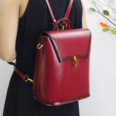 College Leather Backpacks for Women Shoulder bag for Women