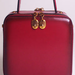 Genuine Leather handbag Cube bag shoulder bag for women leather crossbody bag