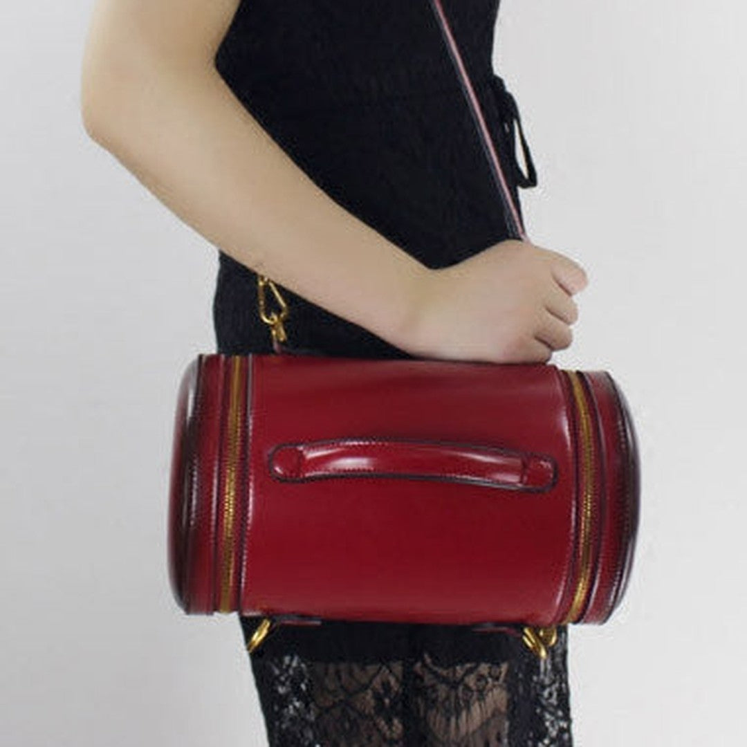 Genuine Leather round bag shoulder bag for women leather crossbody bag