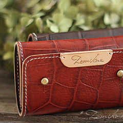 Handmade cute pretty modern leather small keys wallet pouch purse for women/lady girl
