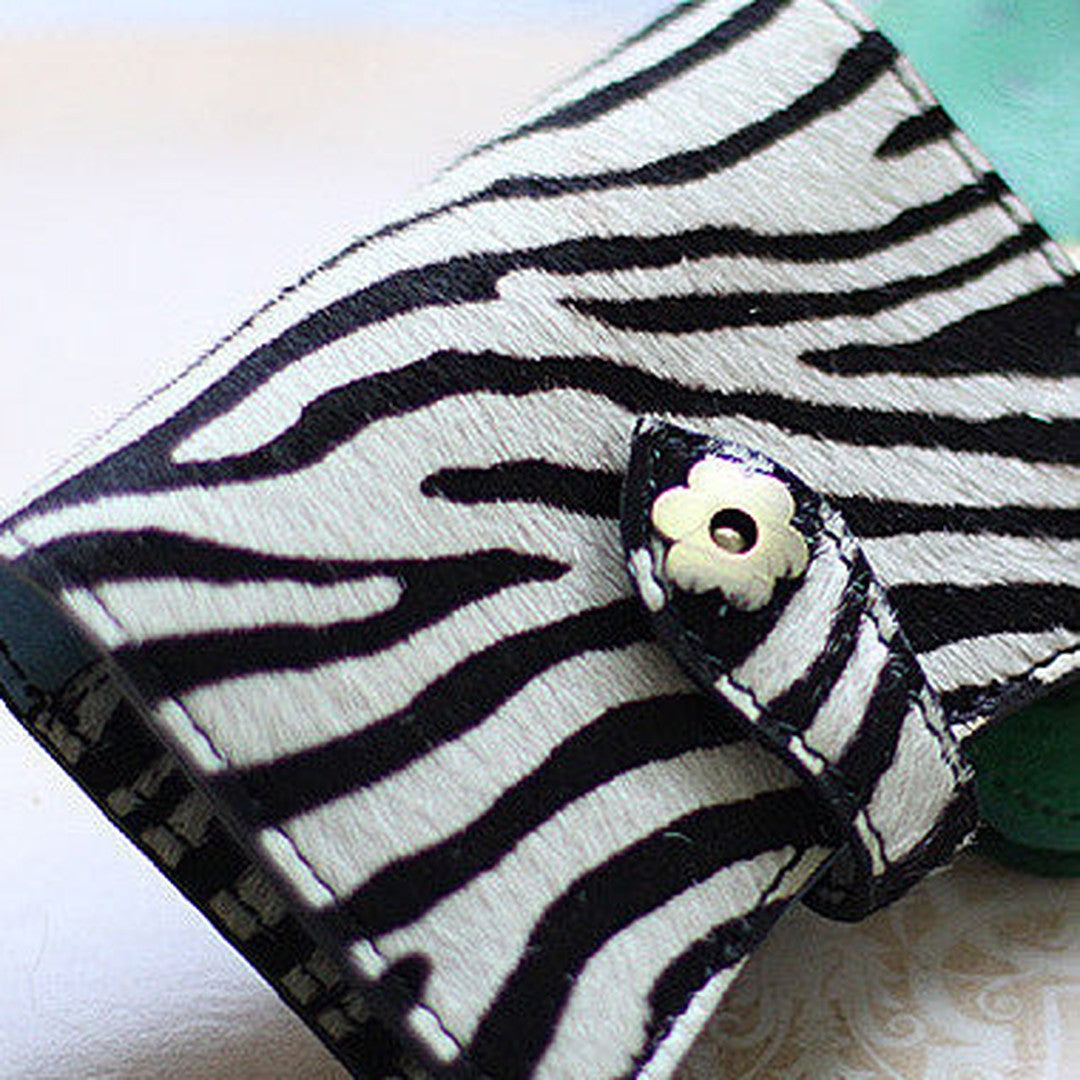 Handmade sweet pretty modern leather small cards wallet pouch purse for women/lady girl
