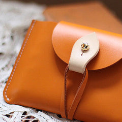 Handmade vintage rustic pretty leather iphone case cover bag pouch for women/lady girl
