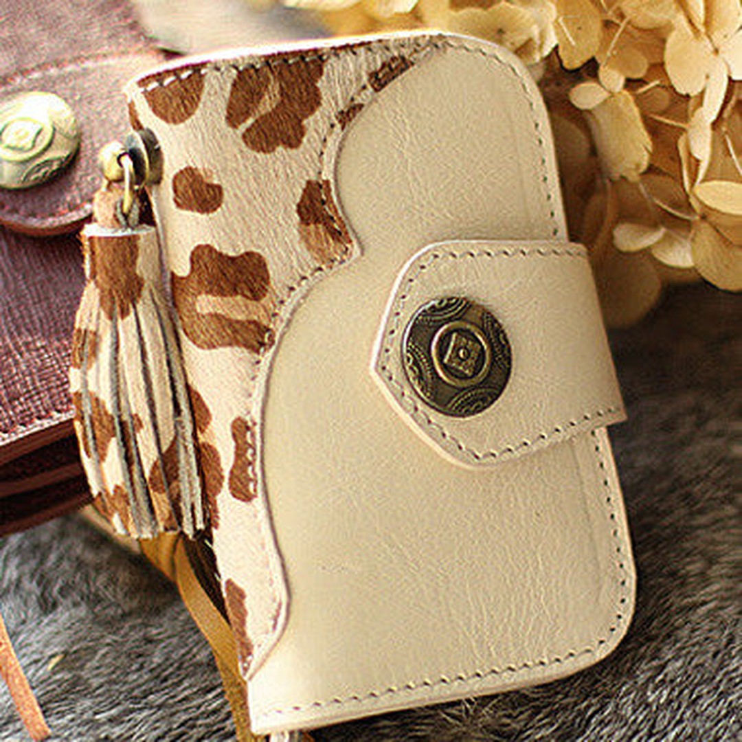 Handmade modern pretty beautiful leather small keys wallet pouch purse for women/lady girl