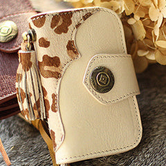 Handmade modern pretty beautiful leather small keys wallet pouch purse for women/lady girl