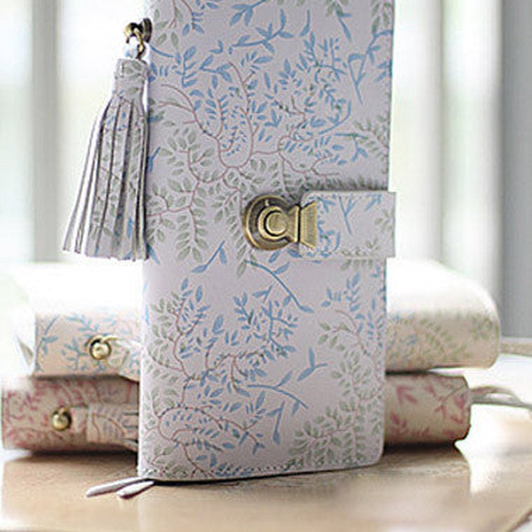Handmade vintage womens leather long wallet Long bifold wallet for women