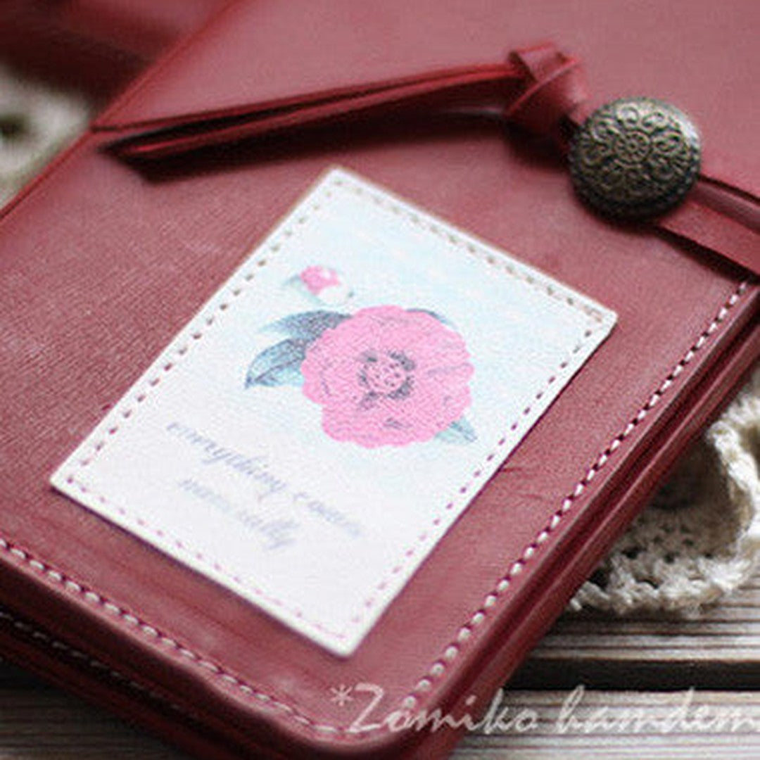 Handmade vintage red sweet cute retro leather long bifold wallet for women/lady